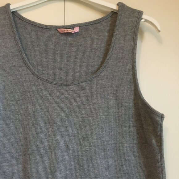 Grey Knit Thin Ribbed Tank Top - Picture 3 of 15
